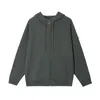 Heren Hoodies LIFE CAVEMPT High Street Mannen Capuchon Rits Jas Grijs Ouywear Y2k Vrouwen Accommoderende Casual Colths