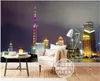 Sfondi Carta da parati 3d Personalizzata Po Shanghai Oriental Pearl Tower Paesaggio urbano Decorazioni per la casa Soggiorno Murales per pareti 3 D