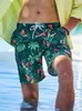 Pantaloncini da uomo Costumi da bagno Asciugatura rapida Costumi da bagno maschili larghi Jogger Piante Fiori