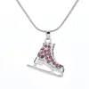 EUEAVAN 5pcs Multi Color Rhinestone Skates Shoe Pedant Necklace Sport Jewelry For Women Whole230a