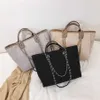 Big 2023 Autumn and Winter New Chain Women's Tote Fashion High Capacity Canvas Bag Model 2765