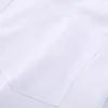 Camisas de vestido masculinas primavera outono homens puro branco negócios camisa de manga comprida confortável algodão turn-down colarinho cr800