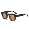 Óculos de sol marca de design de luxo estilo europeu para homens 8.0mm engrossado acetato óculos de sol mulheres uv400 oculos gafas de sol