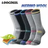 Chaussettes de sport Loogdeel laine mérinos chaussettes thermiques hiver garder au chaud doux Ski randonnée chaussettes sport extérieur Snowboard thermochaussettes épaissir hommes femmes 230928