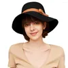 Cappelli a tesa larga OhSunny Cappello estivo in paglia per donna Protezione UV UPF1000 Bordo ondulato Sun Beach regolabile