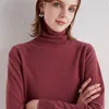 Kadın Sweaters Pure Yün Yuranda Kazak Kazmora Örme Külot Kış Basic Kadın Yumuşak Gömlek Jumper için Basic 10 Renk