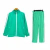 디자이너 mens palms tracksuit zipper jackets and sport pants set 여자 편지 트랙복 조깅 레저 바지 트랙 슈트 천사