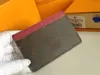 Portafogli di lusso di design Portafoglio porta carte verticale in pelle Damier marrone grafite M61733 Borsa pochette con pochette