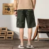 Shorts pour hommes Cargo Hommes Coton Pantalon court Élastique Confortable Style Armée Vêtements d'été de haute qualité