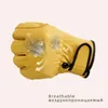 Five Fingers Gloves HENDUGLS Leather Work Mens Soft Sheep Thick Comfortable Industrial Safety 5pcs Suit 527MY 230928