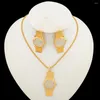 Necklace Earrings Set Fashion Jewelry For Women Elegant And Pendant African Bride Stone Jewellery Party Gifts