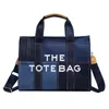 70% Factory Outlet Off Sac Femmes Broderie Lettre Bandoulière Denim Bleu Splice Totecode en solde