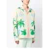 Casablanca flor de seda camisa solta masculina designer botão acima camisas de praia polos casuais havaianos