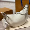 Borse a tracolla Baia Mm Mahaina Hobo Designer Borse a mezza luna Stilista di moda Donna Mahina Manico a catena Grigio Nero Bianco Tote Borse a tracolla in pelle traforata