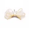 Hårtillbehör 5st/parti tredimensionella Organza Bows Princess Clips Girls Flower Crown Ornaments Hairpin