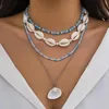 Hänge halsband ingesight.z 4st/set bohemian färgglad rispärlade skal halsband kvinnor charm imitation-pearl choker smycken