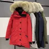 Designer di alta qualità Giacche Donna canadese Piumino Parka Collo in pelliccia Cappotto Piumino invernale Donna Cerniera Giacca a vento Spessa Piuma d'oca calda Cappotti Taglia XS-XL