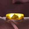 Bagues de cluster 24K Or Jaune Brillant Bijoux Bague Pour Femmes Hommes Amant Gypsophile Dragon Couple Mariage Anniversaire Fine Gifts244l