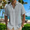 Männer Casual Hemden 2024 Hemd Für Männer 3d Druck Hawaiian Übergroße Kleidung Mode Kurzarm Einfache Mann