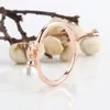 Ringen Pandorara Designer Luxe Mode Vrouwen Winter Nieuwe Wit Koper Rose Gouden Parel Ring Creatieve Parel Hanger Ring Gift
