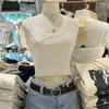 Women's Tanks Casual Women Cotton Beige Bow Ornament Camis 2023 Summer Fashion Sleeveless Solid Color Tops Female Slim