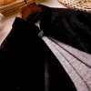 Foulards Femmes Automne Hiver Vintage Velours Noir Pashmina Femelle Épaissir Chaud Châle Cape R1531