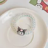 5 cm Laser Transparent Cartoon Kuromi Haar Seil Telefon Draht Meerjungfrau Farbe Melodie Haar Ring Seil Pferdeschwanz Haar Ring elastische Gummiband Haar Zubehör 2753