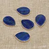 Pendentif Colliers Pierre naturelle Forme de goutte d'eau Lapis Lazuli Charms Pendentifs pour bijoux à bricoler soi-même faisant Nacklace Boucle d'oreille Femmes Taille cadeau