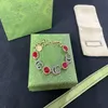 Pulseras de diseñador, joyería para mujer, pulsera Vintage con doble letra, accesorios de marca de lujo a la moda, regalos para mujer 224086RL256z