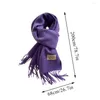 Scarves Thick Tassel Double Side Different Color Shawl Wraps Unisex Imitation Cashmere Long Scarf Winter Warm Bandana Head Neck