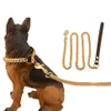 المعادن من الفولاذ المقاوم للصدأ من الفولاذ المقاوم للصدأ الكلب الذهب طوق الرصاص سوبر في الهواء الطلق قلادة ديكور سلسلة تدريب كبيرة لجميع S 10e Y200515216S