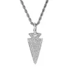 New arrow Pendant with zircon radish full diamond hip hop pendant gold necklace