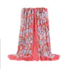 Scarves Spring Satin Ginkgo Leaf Printed Scarf Shawl Thin Type Versatile For Women Cotton Blended Neckerchief