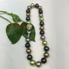 Chains Huge 16mm Genuine Multicolor South Sea Shell Imitation Pearl Necklace 19'' Crystal Clasp