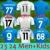 23 24 Maglia Napoli Soccer Jerseys 2023 2024 Kids Kit Naples Home Away Football Shirt Halloween Fouth Maradona Osimhen Anguissa