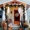 Fleurs décoratives 2 pièces guirlande d'halloween avec 4 pièces crochet guirlandes florales suspendues artificielles feuilles d'automne vignes pour la décoration de noël