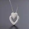 Koudhartige, hartvormige, veelzijdige, eenvoudige, gepersonaliseerde liefde en oorbellen met diamanten inleg voor dames