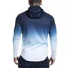 Herrjackor 2024 män hösten vårjacka gradient tryck design man mode hoodies casual hooded coats big size s-5xl