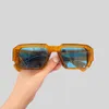 Lunettes de soleil de marque de mode en acétate noir pour hommes et femmes, lunettes de blog de tempérament cool, rectangulaires, UV400