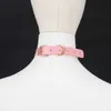 Collier d'esclave en cuir rose crépu pour filles Bdsm Sm, jouets sexuels pour adultes, ras du cou, chaîne de retenue pour chien