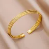 Bangle Tricô Pulseira de Aço Inoxidável Para Mulheres Banhado A Ouro Bangles 2023 Tendência Luxo Femme Charme Jóias Pulseras