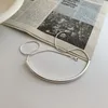 Kedjor S925 Sterling Silver Arc Semicircle Tube Collar Necklace For Women Choker Holiday Party Gift Fashion Jewelry Accessories