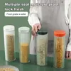 Förvaringsflaskor pasta behållare användbar icke-halkstruktur bred mun nudlar burk mat förseglad låda hemförsörjning
