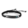 Inspirierende Worte Keep Going Paar Armband Edelstahl Tag Seil gewebt verstellbares Armband Schmuck für Lover228N