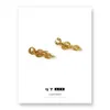 Termini e orecchini a catena circolare dal design personalizzato alla moda in ottone placcato oro genuino ad alta ritenzione del colore