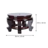 Decorative Figurines Flower Pot Tray Wooden Round Display Base Flowerpot Vase Stand Shelf Bonsai Stool Racks Ornament Holder Table