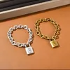 Chains Europe America Gold Silver Letter Pendant Brass Detachable Necklace Bracelet Women Designer Brand Jewelry Punk Trend