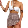 Canotte da donna Alla moda Scava fuori Reggicalze Ragazza piccante sexy Top corto Donna Streetwear Bianco/Nero Crop Super-short Halter