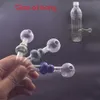 Atacado L forma de cabaça tubo de queimador de óleo de vidro colorido grosso inebriante adaptador de fumo para plástico acrílico água dab rig bongs