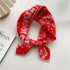 Scarves Women Cotton Linen Small Square Silk Scarf Spring Autumn Literature Art Versatile Fashion Temperament Hair Band